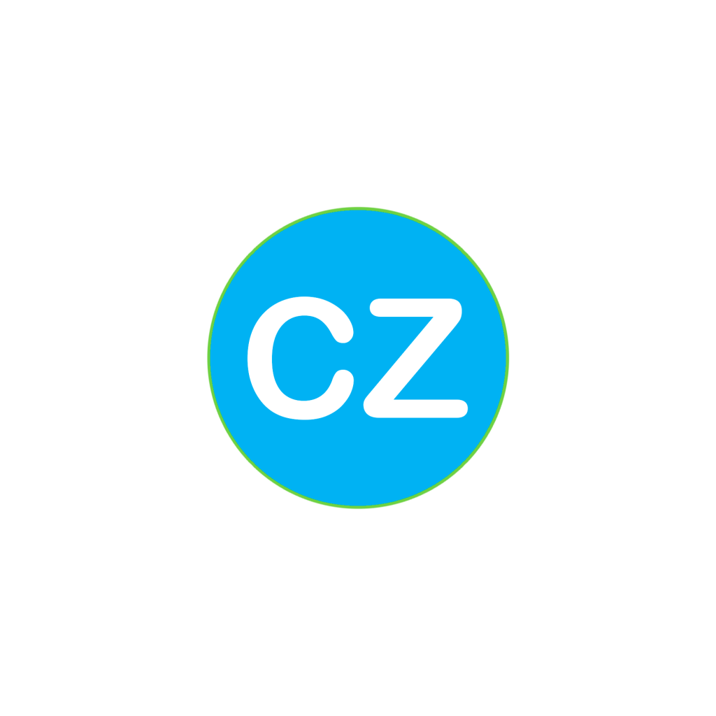 Logo de ComplianZen, una esfera de color azul claro con una C y una Z de color blanco.