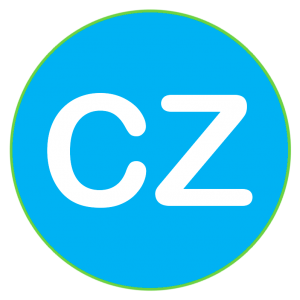 Logo de ComplianZen, una esfera de color azul claro con una C y una Z de color blanco.