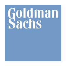 Logo de Goldman Sachs de color azul con fondo transparente.