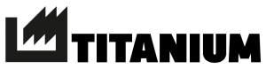 Titanium Industrial Security logo en negro con fondo transparente